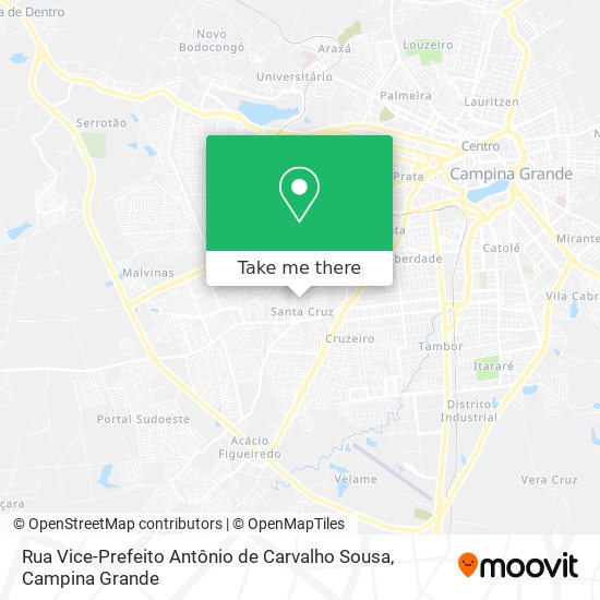 Mapa Rua Vice-Prefeito Antônio de Carvalho Sousa