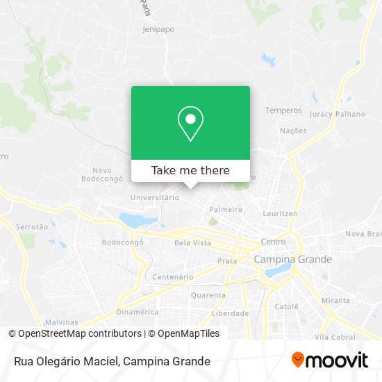 Mapa Rua Olegário Maciel