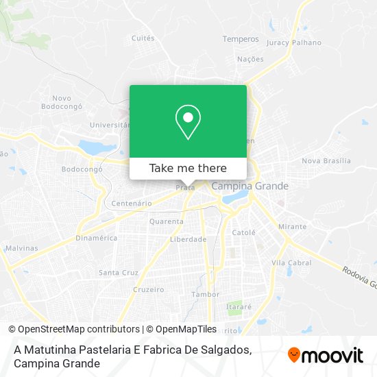 A Matutinha Pastelaria E Fabrica De Salgados map
