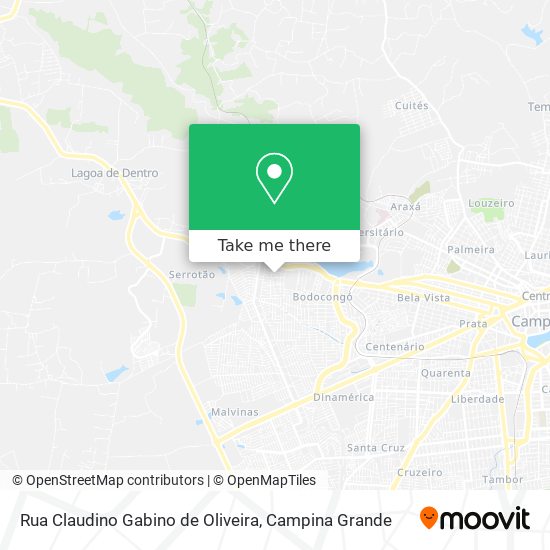 Rua Claudino Gabino de Oliveira map