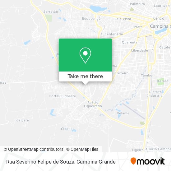 Mapa Rua Severino Felipe de Souza