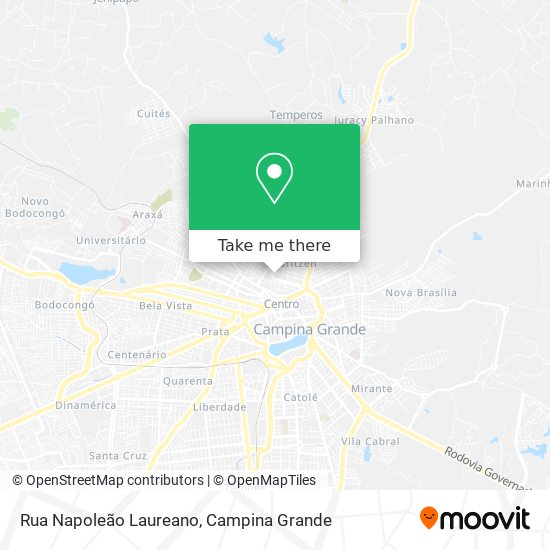 Mapa Rua Napoleão Laureano
