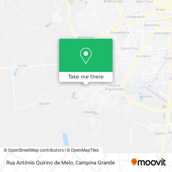 Mapa Rua Antônio Quirino de Melo