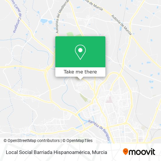 Local Social Barriada Hispanoamérica map