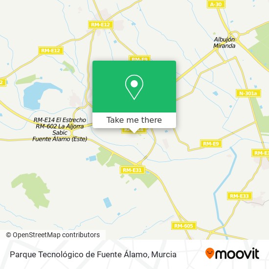 Parque Tecnológico de Fuente Álamo map