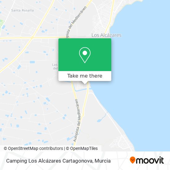 Camping Los Alcázares Cartagonova map