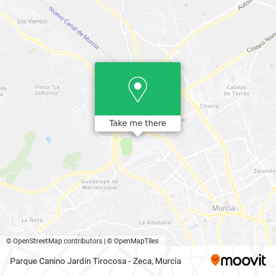 Parque Canino Jardín Tirocosa - Zeca map