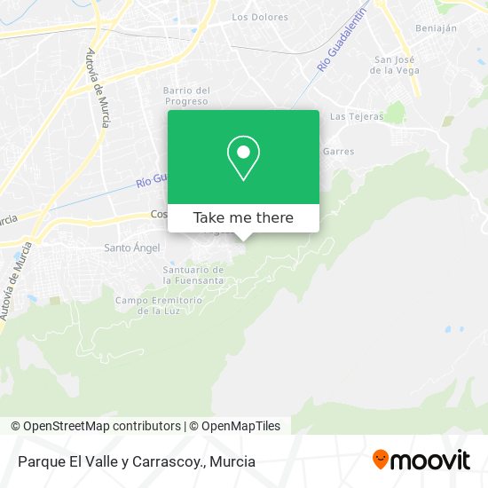 mapa Parque El Valle y Carrascoy.