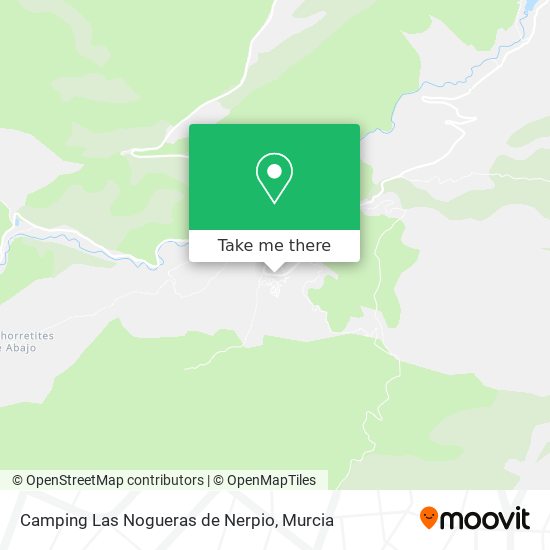 Camping Las Nogueras de Nerpio map