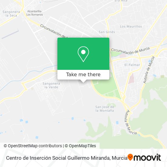 mapa Centro de Inserción Social Guillermo Miranda