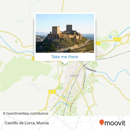 Castillo de Lorca map