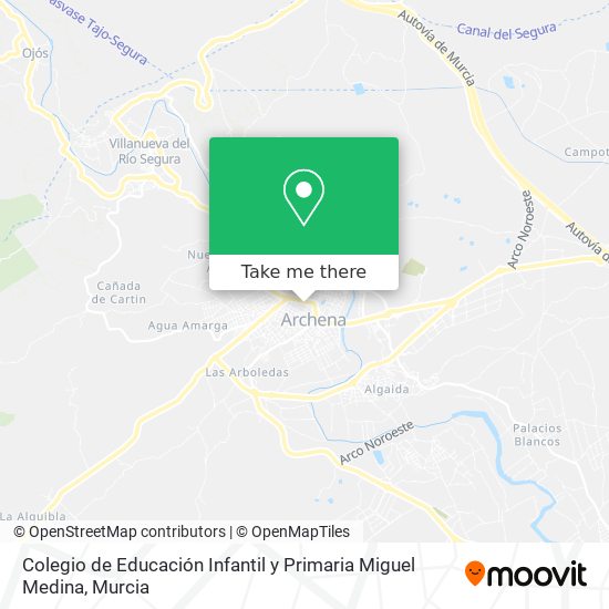 mapa Colegio de Educación Infantil y Primaria Miguel Medina