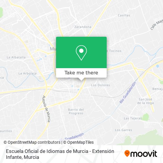 mapa Escuela Oficial de Idiomas de Murcia - Extensión Infante