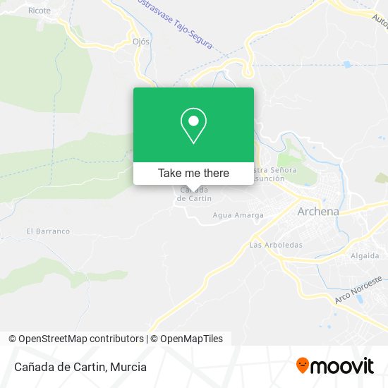 Cañada de Cartin map