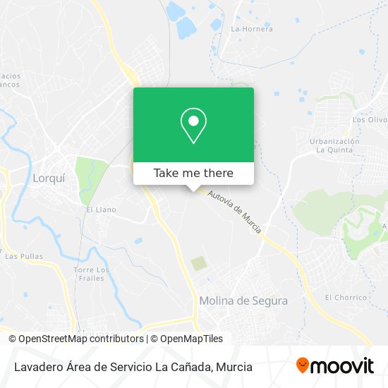 Lavadero Área de Servicio La Cañada map