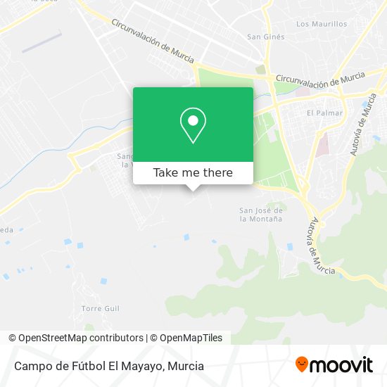 Campo de Fútbol El Mayayo map