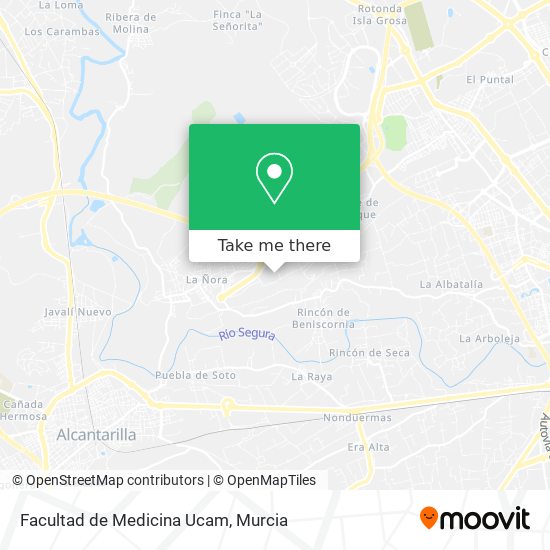 Facultad de Medicina Ucam map