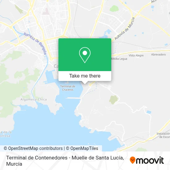 Terminal de Contenedores - Muelle de Santa Lucía map