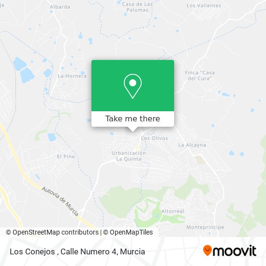 Los Conejos , Calle Numero 4 map
