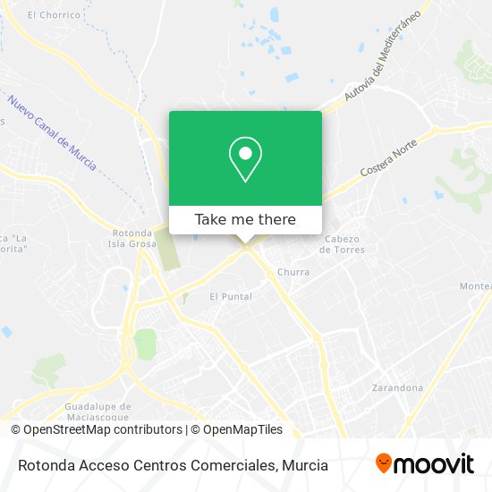 Rotonda Acceso Centros Comerciales map