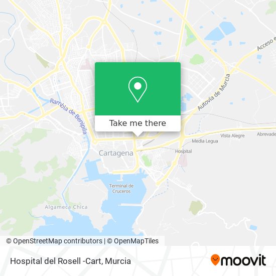 Hospital del Rosell -Cart map