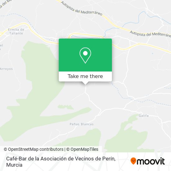 mapa Café-Bar de la Asociación de Vecinos de Perín
