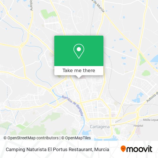 Camping Naturista El Portus Restaurant map