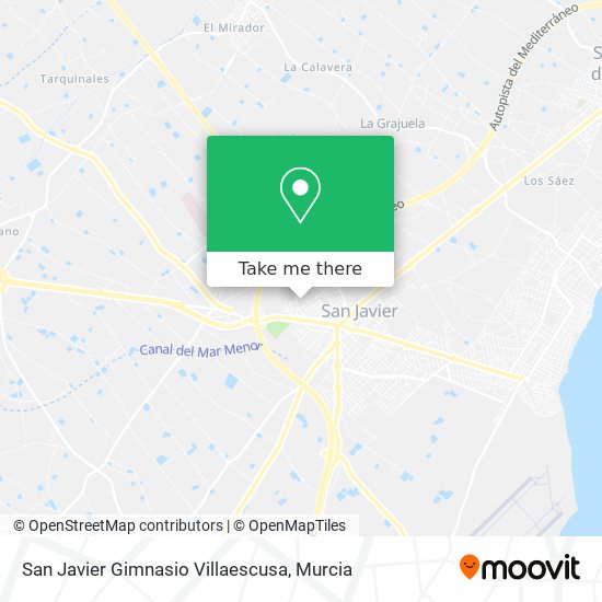 San Javier Gimnasio Villaescusa map