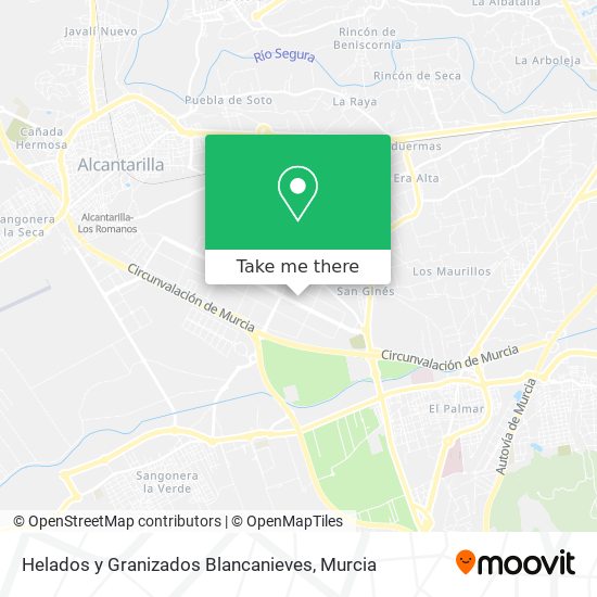 Helados y Granizados Blancanieves map