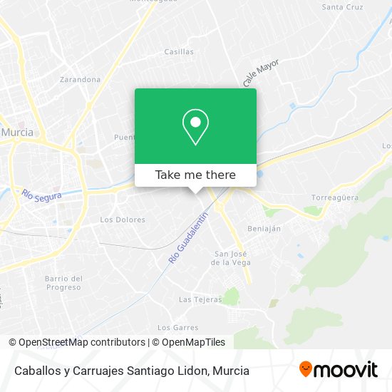 Caballos y Carruajes Santiago Lidon map