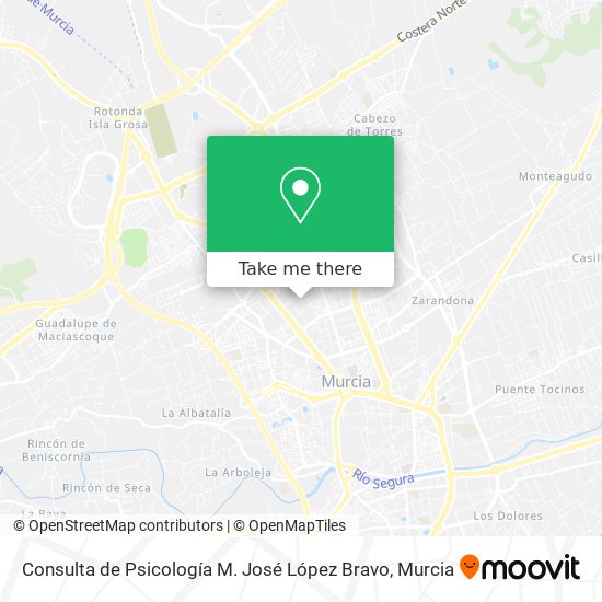 Consulta de Psicología M. José López Bravo map