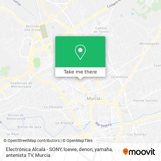 Electrónica Alcalá - SONY, loewe, denon, yamaha, antenista TV map