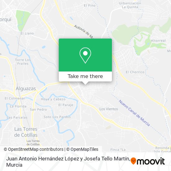 Juan Antonio Hernández López y Josefa Tello Martín map
