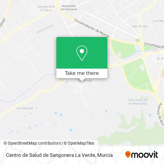 Centro de Salud de Sangonera La Verde map