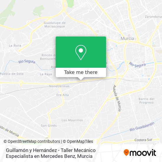 Guillamón y Hernández - Taller Mecánico Especialista en Mercedes Benz map