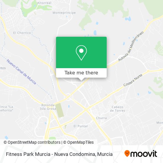 mapa Fitness Park Murcia - Nueva Condomina