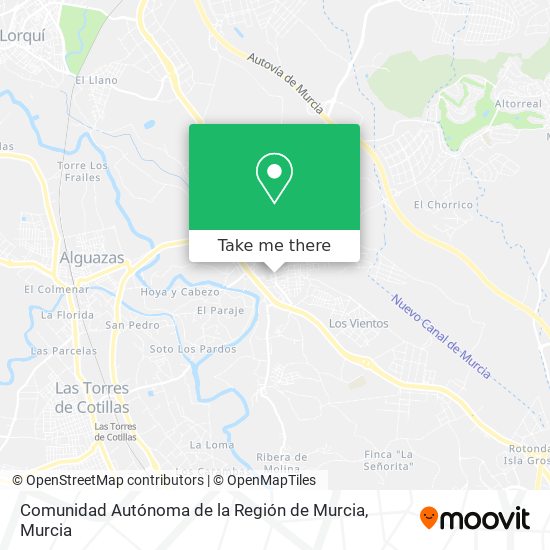 Comunidad Autónoma de la Región de Murcia map