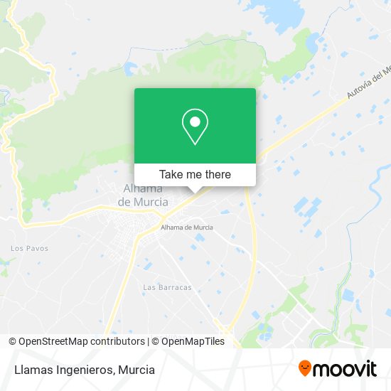 Llamas Ingenieros map