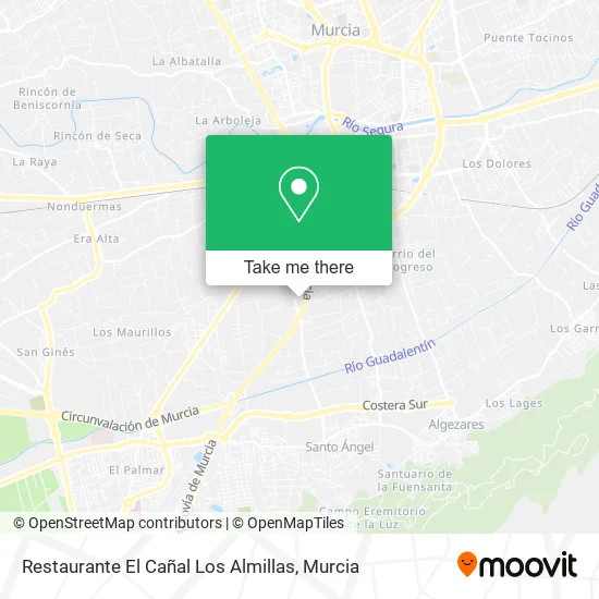 Restaurante El Cañal Los Almillas map
