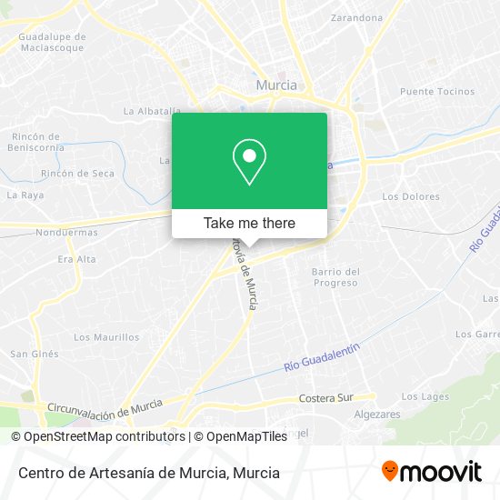 mapa Centro de Artesanía de Murcia