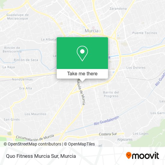 mapa Quo Fitness Murcia Sur