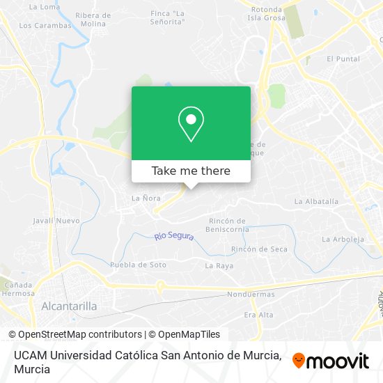 mapa UCAM Universidad Católica San Antonio de Murcia