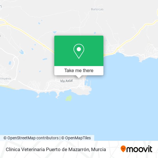 mapa Clínica Veterinaria Puerto de Mazarrón