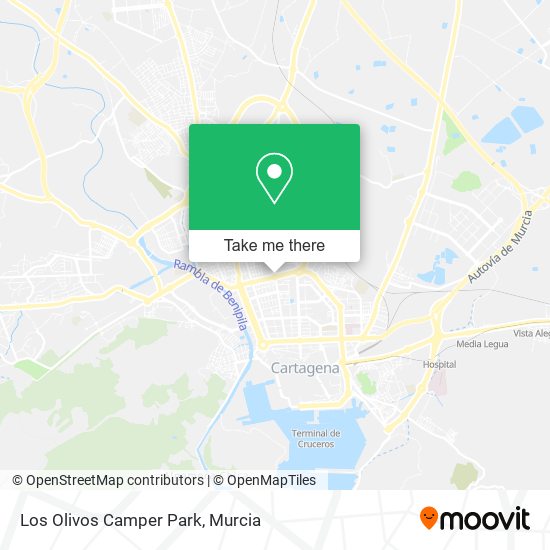 mapa Los Olivos Camper Park