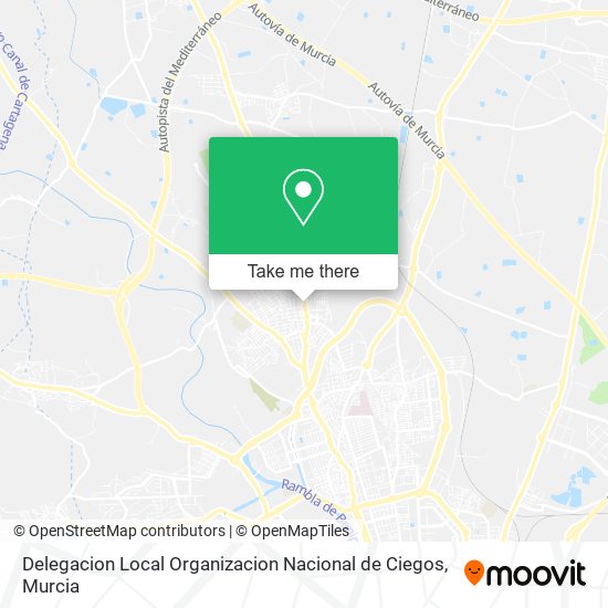 Delegacion Local Organizacion Nacional de Ciegos map