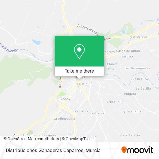 Distribuciones Ganaderas Caparros map