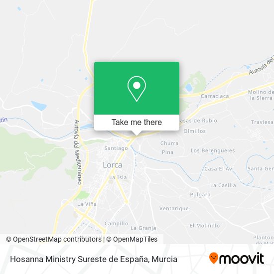 Hosanna Ministry Sureste de España map