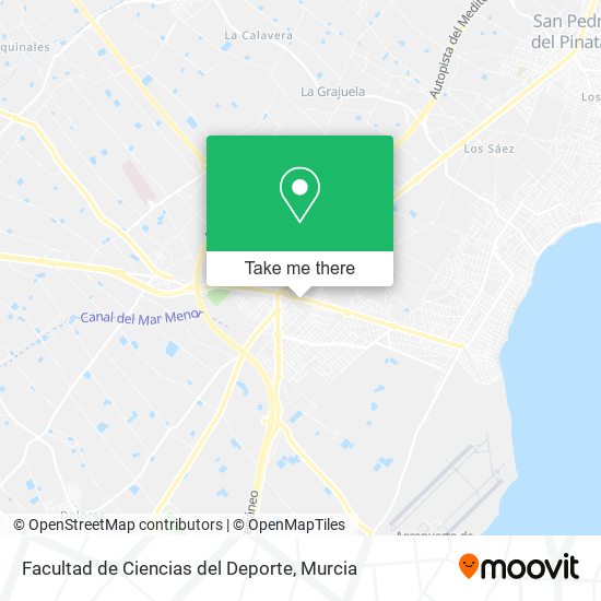 Facultad de Ciencias del Deporte map