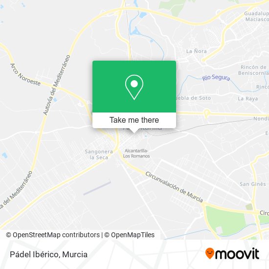 Pádel Ibérico map