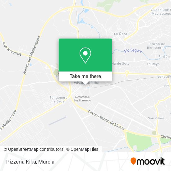 mapa Pizzeria Kika